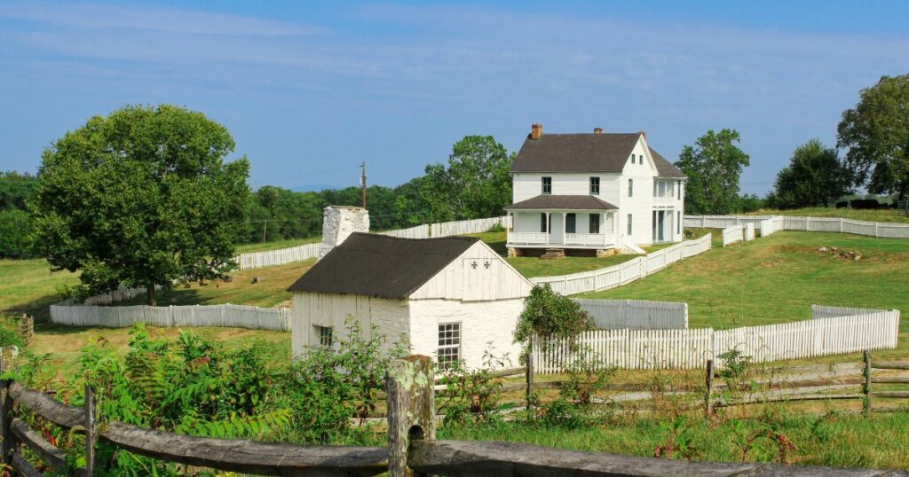 Cozy farmhouse living room with warm wooden accents