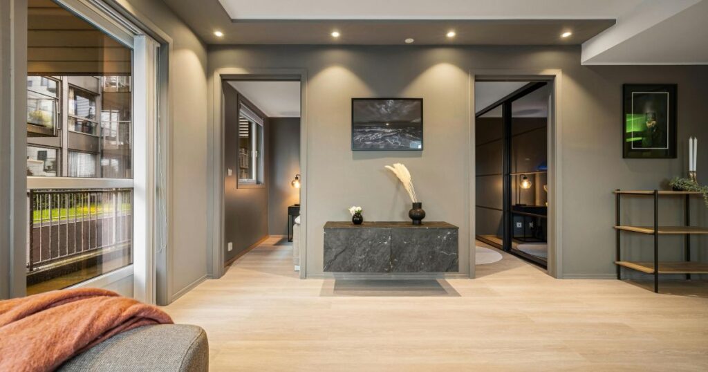 Minimalist Scandinavian bedroom with neutral tones and natural light