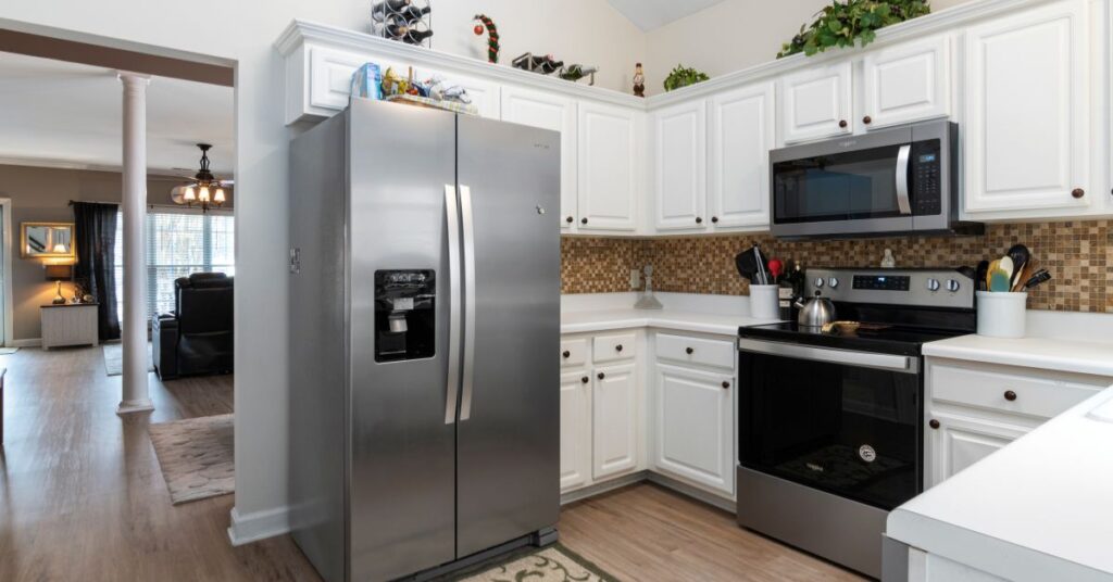 Compact modern kitchen with smart storage and bright, space-saving design.